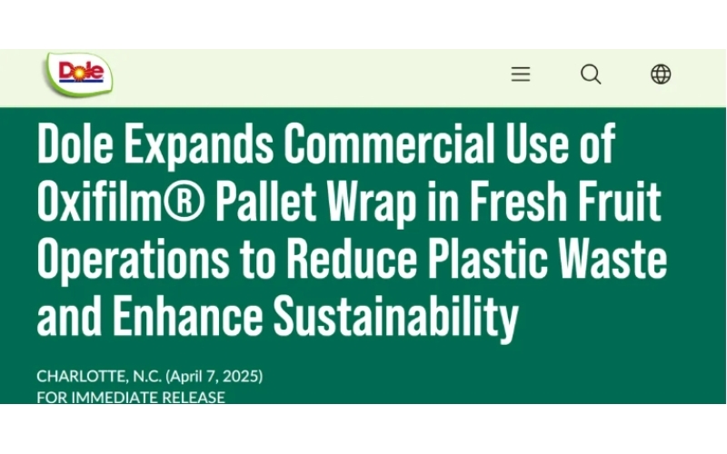 Dole全面導入呼吸纏繞膜，年減塑68萬公斤！